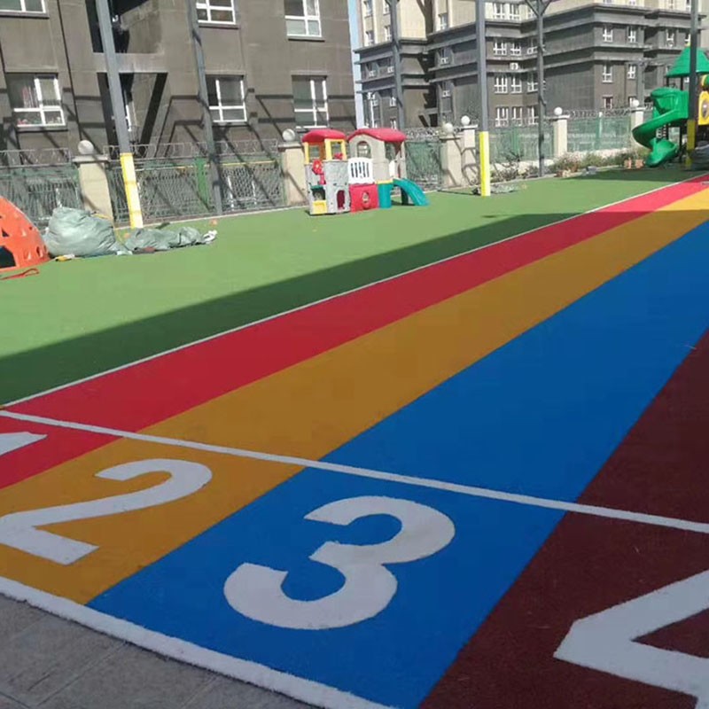 幼兒園400米塑膠跑道,幼兒園400米標準塑膠跑道維護費用