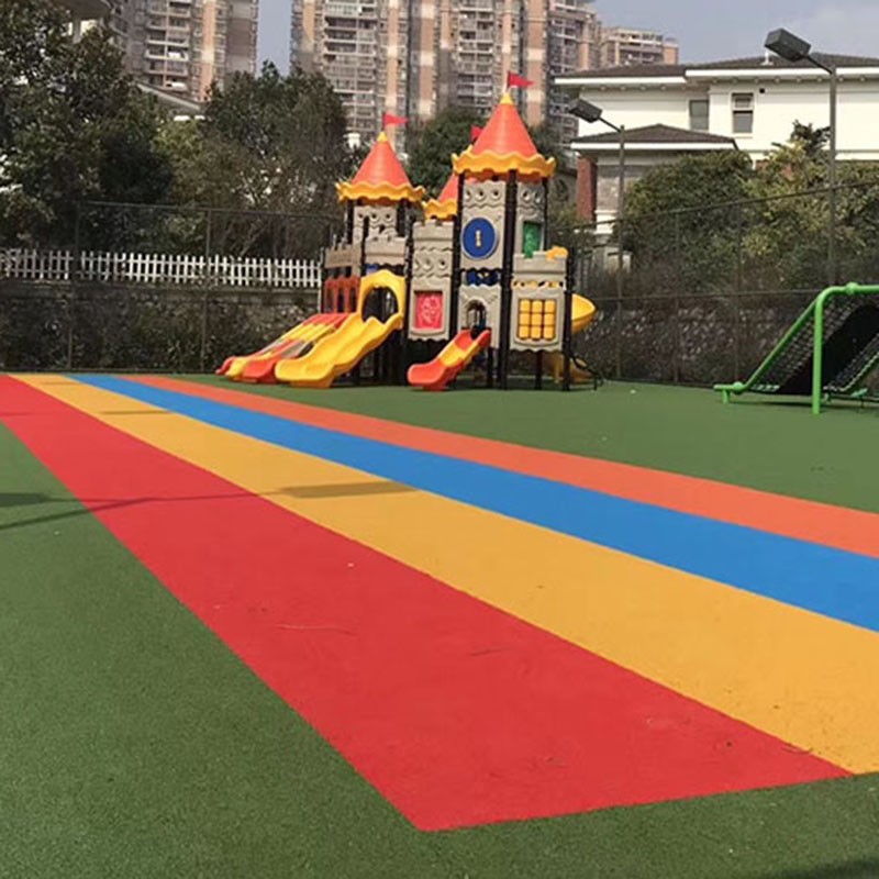 花都幼兒園塑膠跑道 花都區幼兒園EPDM案例